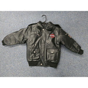 Childs size 8/10 Vintage Harley Davidson leather jacket